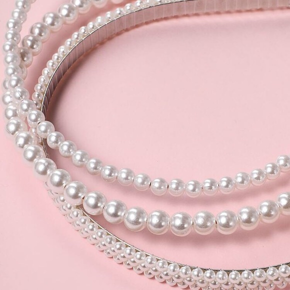 Zara Accessories - ZARA pearl headband set jumbo faux pearls